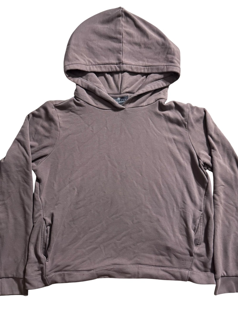 Free Fly Women's Medium Canyon Bamboo Lightweight Fleece Cropped Hoodie